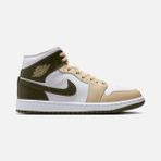 Nike Aır Jordan 1 Mıd Kadın Ayakkabı Düz Taban Çok Renkli Bağlamalı BQ6472-120