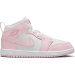 Nike Air Jordan 1 Mid Ps Leather Unisex Sneaker Hakiki Deri Günlük Spor Ayakkabı Beyaz Pembe - Beyaz - Açık Pembe