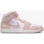 Nike Air Jordan 1 Mid Se Seersucker Kadın Spor Ayakkabı Beyaz Renkli Yüksek Bilekli Tasarım FQ1926-161