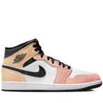 Nike Air Jordan 1 Mid SE Sneaker Hakiki Deri Bilekli Beyaz Erkek Spor Ayakkabı