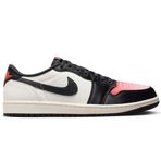Nike Air Jordan 1 Retro Low OG PSG Leather Unisex Sneaker Hakiki Deri Unisex Günlük Spor Ayakkabı Siyah Beyaz