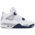 Nike Air Jordan 4 Retro White Midnight Navy Spor Ayakkabı