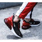 Nike Air Max 270 Siyah Kırmızı Sneaker Ayakkabı(Dar Kalıptır Bir Numamara Büyük Sipariş Veriniz..) - Siyah - Açık Kırmızı - Beyaz