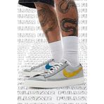 Nike Blazer Low 77 Leather Sneaker Hakiki Deri Günlük Gri Spor Ayakkabı