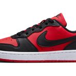NIKE Boy's Court Borough Düşük Recraft Sneaker, Üniversite Kırmızı Siyah Beyaz, 38 EU