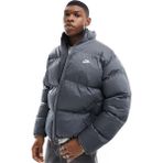 Nike Clup Puffer Synthetic Fill Full Zip Loose Fit Men's Jacket Erkek Bol Kesim Suitici Mont Gri