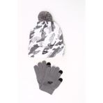 Nike Çocuk Gri Eldiven-Bere Tk 9A3050-M19 Nan Seasonal Aop Pom Bea - Standart