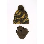 Nike Çocuk Yeşil Eldiven-Bere Tk 9A3050-EDR Nan Seasonal Aop Pom Bea - Standart