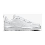 Nike Court Borough Low 2 Erkek Sneaker Suni Deri Düz Topuklu Günlük Kullanım İçin - Beyaz