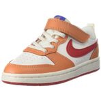 Nike Court Borough Low 2 Leather Sneaker Hakiki Deri Lastik ipli Bantlı Unisex Spor Ayakkabı Turuncu
