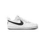 Nike Court Borough Low Recraft (Gs) Kadın Hakiki Deri Düz Tabanlı Ayakkabı - Siyah - Beyaz