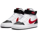 Nike Court Borough Mıd 2 (Gs) Kız Çocuk Spor Ayakkabı Nefes Alabilir Yapı ile Koşu ve Yürüyüş İçin İdeal - Beyaz