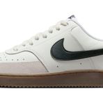 Nike Court Vision Lo erkek spor ayakkabısı, Sail Black Lt Orewood Brn Whit, 44.5 EU