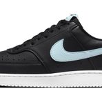 Nike Court Vision Low Next Nature Erkek Ayakkabıları (DH2987-006, Siyah/Beyaz/Buzul Mavisi), Siyah/Buzul Mavi-beyaz, 44 EU