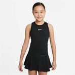 Nike CV7573-010 Court Dri-FIT Victory Siyah Kız Çocuk Tenis Üstü