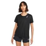 Nike DD5927-010 W Nk Df Race Top SS Kadın Siyah Koşu Tişört