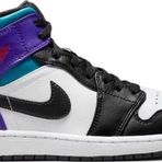 Nike DQ8426-154 Air Jordan 1 Mid Siyah Erkek Sneaker Ayakkabı