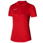 Nike DR1348-657 Dri-Fit Academy 23 Polo Ss Kadın Kırmızı Futbol T-Shirt