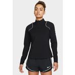 Nike Dri Fit ADV Running Division 1/4 Zip Kadın Yarım Fermuarlı Reflektörlü Koşu Antrenman Sweatshirt Siyah