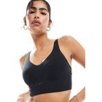 Nike Dri-Fit Alate Medium Support Long Design Long Pad Convertible Training Womens Bra Pedli Kadın Spor Bra Siyah