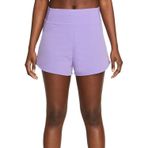 Nike Dri Fit Fitness High Waisted 3" Brief Lined Training Kadın 2 Cepli Antrenman Şortu Mor