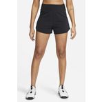 Nike Dri Fit Fitness High Waisted 3" Brief Lined Training Kadın 2 Cepli Antrenman Şortu Siyah