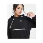 Nike Dri-FIT Issue Kadın Siyah Kapüşonlu Sweatshirt bol kesim