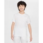 Nike Dri-FIT Miler DD3055-100 Büyük Çocuk (Erkek) Tişört - Beyaz