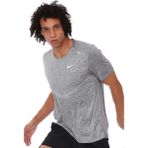 Nike Dri Fit Rise 365 Running Tee Gray Kısa Kollu Reflektörlü Erkek Koşu Tişörtü Gri - XL