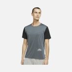 Nike Dri-Fit Rise 365 Trail Running Short-Sleeve Erkek Spor T-Işört - Gri - M