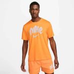 Nike Dri Fit Run Miler Erkek Tişört DX0839-836 - Turuncu