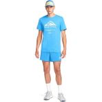 Nike Dri-Fit Run Trail Erkek Mavi Koşu T-Shirt DZ2727-435