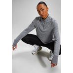 Nike Dri-Fit Runnig Element Half Zip Long Kadın Gri Çeyrek Fermuar Antreman Üstü