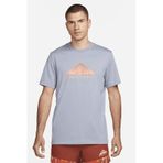 Nike Dri Fit Running Trail Erkek Gri Koşu Tişört