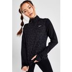 Nike Dri Fit Swift Element 1/4 Zip Running Womens Kadın Çeyrek Fermuarlı Reflektörlü Sweatshirt Siyah