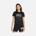 Nike Dri-Fit Swoosh Graphic Running Short-Sleeve Siyah Kadın Tişört - M