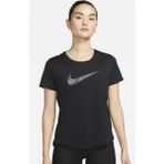Nike Dri-Fit Swoosh Hbr Short-Sleeve Siyah Kadın Spor Tişört - M