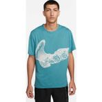 Nike Dri-Fıt Uv Run Division Miler Men's Short-Sleeve Graphic Running Top Erkek Spor Tişört - Yeşil
