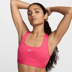 Nike DX6817-629 Swoosh Light Support Dolgusuz Pembe Kadın Spor Sütyeni