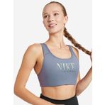 Nike Dynamic Training One Swoosh Dri Fit Women's Mid Support Sports Padded Sporcu Pedli Bra Mavi