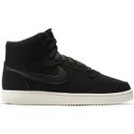 Nike Ebernon Mid Leather Womens Sneaker Black Deri Kadın Spor Ayakkabı Siyah