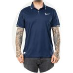 Nike EF-4522 Erkek Polyester Mesh Polo Yaka T-Shirt - 2XL - Lacivert