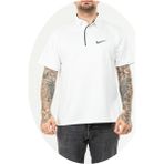 Nike EF-4545 Beyaz Erkek Battal Polyester Mesh Polo Yaka T-Shirt