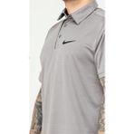 Nike EF-4545 Gri Erkek Battal Polyester Mesh Polo Yaka T-Shirt
