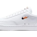 Nike Erkek Court Vintage Prem Tenis Ayakkabısı, Beyaz Beyaz Tamamen Turuncu Siyah, 42.5 EU