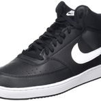 Nike Erkek Court Vision Mid Next Nature basketbol ayakkabısı, Black White Black, 44.5 EU