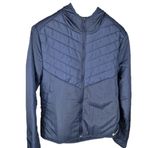 NIKE Erkek Hafif şişme Ceket Spor Mavi Therma Fit İtici Sentetik Dolgu Koşu Spor Erkek Mavi Beden Medium M, mavi, M