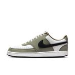 Nike Erkek Nike Court Vision Low erkek ayakkabısı, Zirve Beyaz/Siyah-gümüş Adaçayı, 9