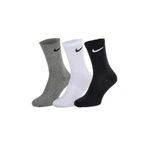 Nike Everday Lightweight Crew Beyaz - Siyah - Gri Unisex Çorap