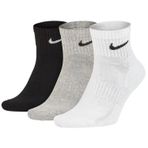 Nike Everyday Cotton Cushioned Erkek Beyaz Siyah Gri 3Lü Çorap
